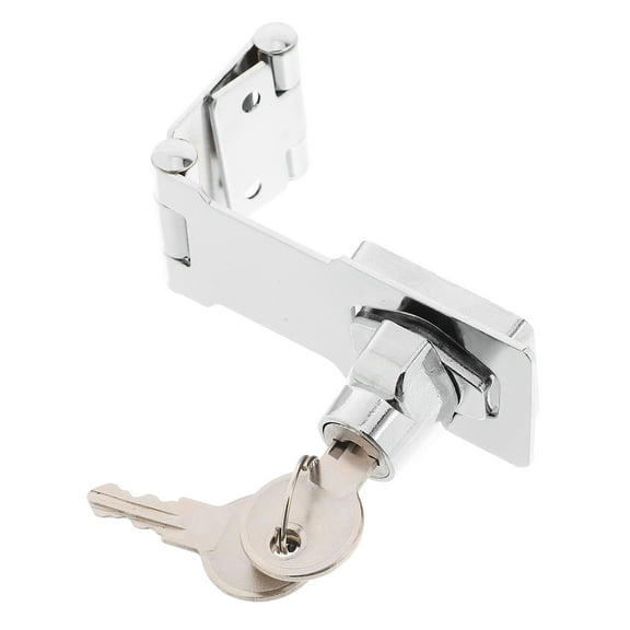 LITINKIMI Small Hasp Latch Keyed Hasp Lock Latch Silver 2 Sets