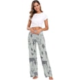 thumbnail image 6 of Women Pajama Pants Lounge Pants Long Stretch Comfy Sleepwear Deer in Winter Forest, 6 of 7