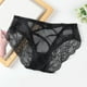 thumbnail image 3 of Gibobby Ropa Interior Elástica para Mujer Ropa interior de talla grande de encaje sexy Ahueca hacia fuera la espalda de malla Bragas de mujer delgadas de cintura(Negro， XXL), 3 of 4