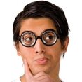 thumbnail image 5 of Gafas de nerd, negras, gafas de cuerno, nerd simpático, idiota especializado, extravagantes, carnaval, mardi gras, fiesta temática, disfraces, accesorios, 5 of 5