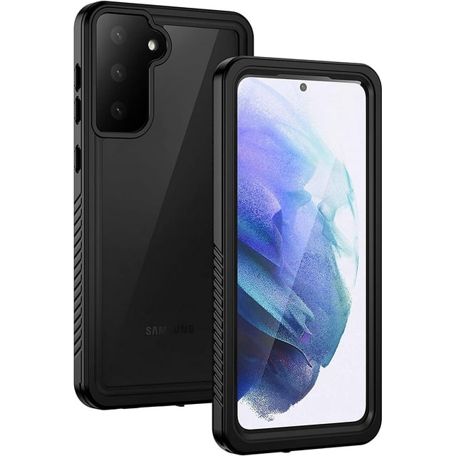 REQO Samsung Galaxy S21 Case, IP68 Waterproof Dustproof Case with Built-in Screen Protector, Rugged Full Body Shockproof Protective Phone Cover for Galaxy S21 5G 6.2 Inch, Black