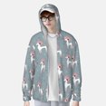 thumbnail image 2 of Yiaed Cartoon Poodle Dog Print Sun Shirts UPF 50+ Protection Hoodie Rash Guard Shirt UV Shirt Long Sleeve Fishing Outdoor Lightweightase-Medium, 2 of 5