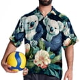 thumbnail image 4 of Koala Men's Short Sleeve Button Down Spread Collar Beach Shirts, 4 of 6