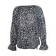 thumbnail image 4 of Blusa de mujer Jumpingount con cuello en V manga larga casual suelta Impreso 2 L, 4 of 6