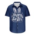 thumbnail image 5 of Feancey Flash Clearance Sale Bowling Shirt for Men Big and Tall Casual Beach Tops Easter Eggs Rabbit Print Button Down Shirts Summer Tropical Vacation Hawaiian Shirt Multicolor 3XL, 5 of 5