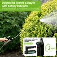 thumbnail image 3 of Battery Powered Sprayer 2 Gallon, 2025 New Electric Garden Sprayer with 3 Spray Force, Battery Indicator, Rechargeable Handle, 23.6" Telescopic Wand,4 Mist Nozzles,Shoulder Strap, for Lawn and Garden, 3 of 9