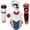 White|Navy, variant on All Star PHX Paige Halstead Fastpitch Softball Catchers Set (Large) White/Black Large