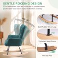 thumbnail image 2 of CONCETTA  Rocking Chair Teddy, High Backrest, Comfortable Stylish with Padded Seat Glider Rocker for Living Rooms, Bedrooms, Offices, Green, 2 of 6