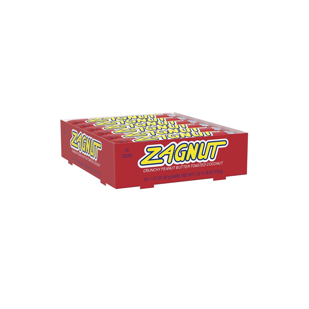 ZAGNUT Candy Bar, 1.51 oz, 18 Count