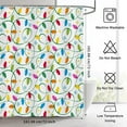 thumbnail image 6 of Christmas Lights Shower Curtain Bathroom Decor, Fabric Waterproof Holiday Xmas Christmas Shower Curtains for Bathroom Decorations, White with Hooks 60"W x 72"L (Pack of 1), 6 of 6