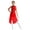 Red, variant on Kids Girls Ice Figure Skating Dance Leotard Dress Sleeveless Rhinestone Mock Neck Hollow Back Jumpsuit Overalls Red 6