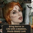 thumbnail image 2 of Peluca ALLAURA Evil Killer Doll naranja para Halloween con tatuajes de cicatrices, 2 of 7