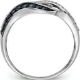 thumbnail image 2 of 14K White Gold Blue And Diamond Swirl Ring (Size 7) Made In India rm5681-bd-050-wa, 2 of 5