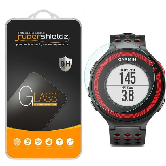 [1-Pack] Supershieldz for Garmin Forerunner 220 / 225 / 230 / 235 / 620 / 630 Tempered Glass Screen Protector, Anti-Scratch, Anti-Fingerprint, Bubble Free