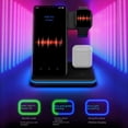 thumbnail image 3 of Cargador inalámbrico tres en uno vertical multifunción de carga rápida de 15 W adecuado para auriculares de teléfono móvil Apple Watch, 3 of 5