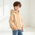 thumbnail image 4 of Fesfesfes Kids Unisex Lightweight Zip-Up Hoodie Full Zip Long Sleeve Casual Sweatshirt with Pockets Smooth Fabric Jacket for Boys Girls School Daily Wear Ages 5-16 Years, 4 of 9