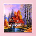 thumbnail image 3 of Pintura de arte de punto de cruz completa, 11 quilates, estampado de escena de otoño, adorno de pared bordado Tmvgtek decoración de arte en el hogar, 3 of 9