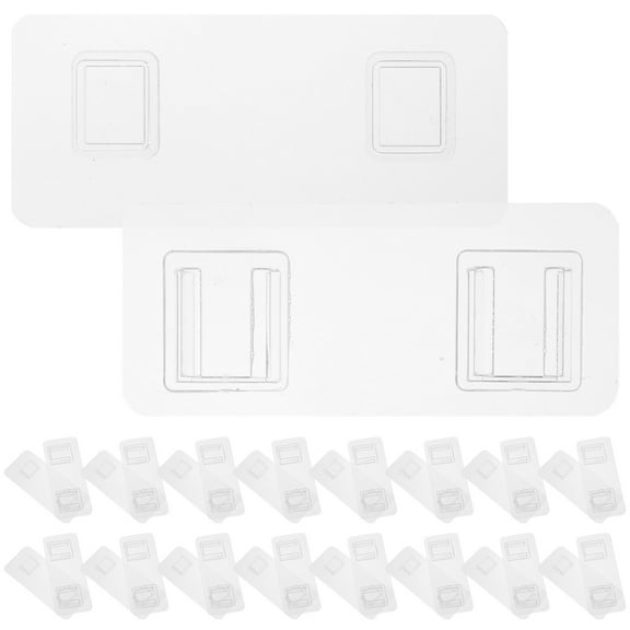 HAMPPLIES Invisible Tape Hook Adhesive Hooks Heavy Duty Plastic Wall Hook 10 Pairs