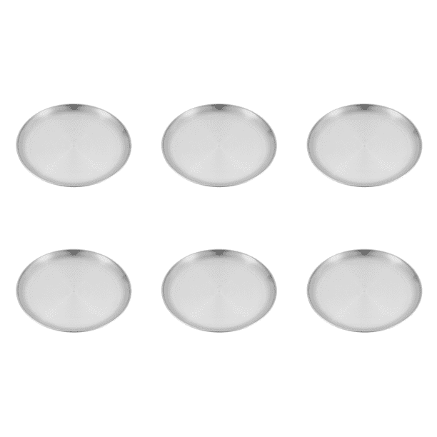Platos Acero Inoxidable Cena Metal para Acampar Al Aire Libre (diámetro 20 Cm)