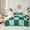 Blue Green, variant on Castle Fairy Mid Century Checkered Twin Bedding Sets,Geometric Plaid Bedding Comforter Set