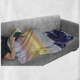 thumbnail image 6 of Beach Soft Flannel Fleece Blanket, Dream Sky with Rainbow Colors in the Morning Seascape Fantasy Imaginary Planet Photo, Cozy Plush for Indoor and Outdoor Use, 50" x 60", Blue Purple, by Ambesonne, 6 of 6