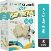 Power Crunch Kids High Protein Snack Bars, Birthday Cake Flavor, 5 Ct Box, 1.13 oz