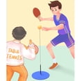 thumbnail image 3 of Kids Table Tennis Practise Set Flexible Table Tennis Trainer Ping Pong Equipment, 3 of 8