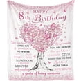 thumbnail image 1 of LHSHID 8 Year Old Girl Birthday Gift Blanket8 Year Old Girl Gifts Birthday Gifts for 8 Year Old Girl8th Birthday Gifts for GirlBest Party Gift Ideas for Age 8 30"x40", 1 of 7
