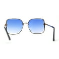 thumbnail image 4 of Womens Rhinestone Rimless Rectangular Mod Butterfly Sunglasses Gold Blue, 4 of 4