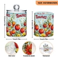 thumbnail image 5 of Yayeee 2 Pack Qtip Holder Bathroom Cotton Swab Canister with Lid Clear Dispenser Set, Blue Tomatoes, 5 of 6