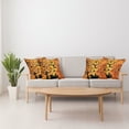 thumbnail image 4 of Ambesonne Fall Throw Pillow Cover 4 Pack, Vivid Autumn Maple Leaves, 18", Orange Yellow Brown, 4 of 6