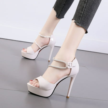 

SHAOSZC Fashionable Women‘s Rhinestone Super High Heel Platform D‘Orsay Stiletto Sandals for Banquets