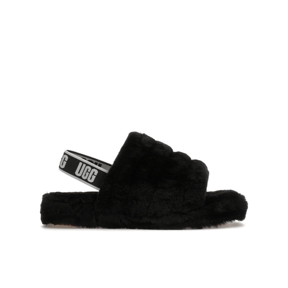 UGG Kid's Fluff Yeah Slide Black Sandals, from StockX