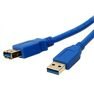 AYA 3Ft (3 Feet) USB 3.0 SuperSpeed Male A to Female A Extension Cable Blue w/Gold Connector