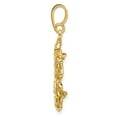 thumbnail image 3 of FJC Finejewelers 14 kt Yellow Gold Polished Flower Blossom 16.5mm Prong Coin Bezel Pendant, 3 of 6