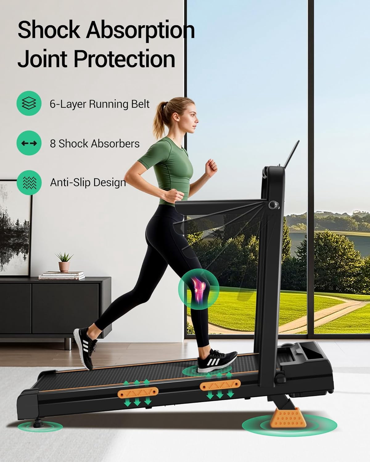 4-in-1 Walking Pad Treadmill with 15% Incline, Quiet Under Desk Treadmills for Home & Office, Compact Foldable Treadmill with Handles and 2.5HP Brushless, 330 LBS Capacity