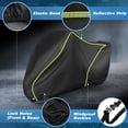 thumbnail image 3 of Funda para Motocicleta Impermeable para Exteriores 300D Oxford Tela Pesada Funda para Scooter con Agujero para Candado Protección Todo Clima Negra Se Ajusta hasta 295 cm/116", 3 of 7