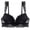 Black, variant on Women Beauty Back Lingerie Lace Bras Underwear Deep V Lace Bra Seamless Push Up Brassiere