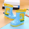 thumbnail image 2 of ZHOGXU Toddler Boys Girls Waterproof Rain Shoes Cartoon Dinosaurs Print Non Comfortable Lightweight Rain Shoes Outdoor Daily Wear,Blue,5-6 Years, 2 of 4
