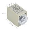 thumbnail image 4 of Time Delay Relay, 30S Delay 8 Pins Timer Relay, Solid State Timer with Large Time Setting Knob 35mm Din Rail Mount for Mechanical Equipment Control, 4 of 7