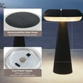 thumbnail image 4 of GRANDPATIO Solar Steel Mushroom-shaped Table Lamp with USB Port and Multi-Mode Lighting, Black, 4 of 7