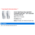 thumbnail image 2 of Center High Mount Stop Light Bulb - Compatible with 2001 - 2017 Chevy Silverado 2500 HD 2002 2003 2004 2005 2006 2007 2008 2009 2010 2011 2012 2013 2014 2015 2016, 2 of 2