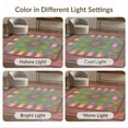 thumbnail image 7 of ODIKA Multicolor Geometric Squares Playful Flower Accents Decorative for Dining Room, Under Table, Home Office, Non-Slip Chair-Friendly, 7 of 7