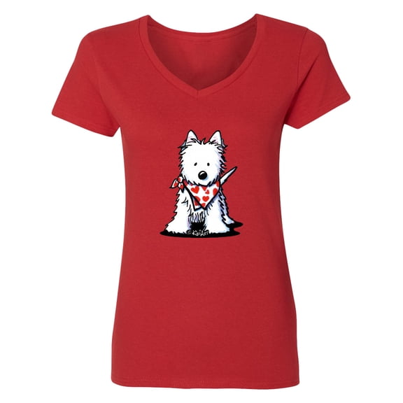 Inktastic Westie in Bandana Women's V-Neck T-Shirt