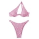 thumbnail image 1 of Traje de baño para mujer, bikini de dos piezas con soporte de acero y hombros divididos estampado para mujer, trajes de baño para mujer, 1 of 6