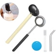 thumbnail image 2 of Coconut Opener Tool, Opener for Coconut,Coconut Shell Puncher Knife with Rubber Hammer,Straws,Brush,Silicone Mat, 2 of 4