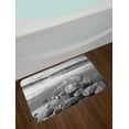 thumbnail image 2 of Black and White Bath Mat, Rocks in Water at Shore of Lake Autumn Isolation Tranquility Environment, Non-Slip Plush Mat Bathroom Kitchen Laundry Room Decor, 29.5 X 17.5 Inches, Black White, Ambesonne, 2 of 2