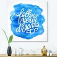 thumbnail image 2 of Designart ' Follow Your Dreams On Blue I ' Modern Canvas Wall Art Print, 2 of 4