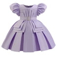 thumbnail image 2 of Girls Wedding Tulle Lace Dress Princess Birthday Pageant Party Christmas Formal Evening Dance Ball Gown Purple 12-18 Months, 2 of 6