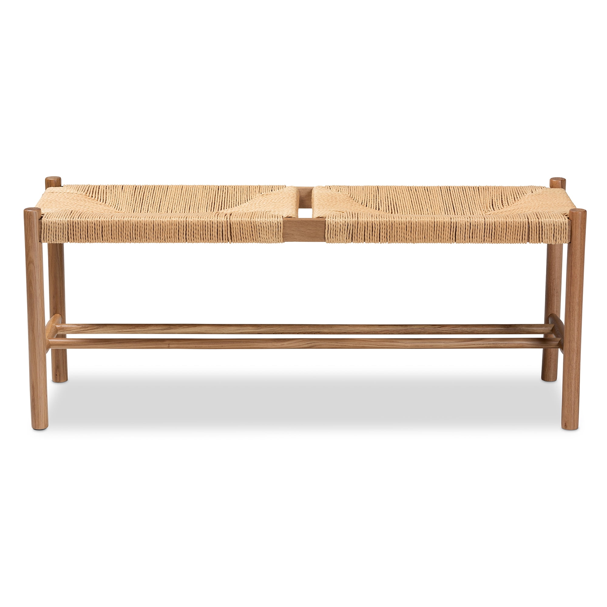 Baxton Studio Saura Upholstered & Storage Bench, Natural